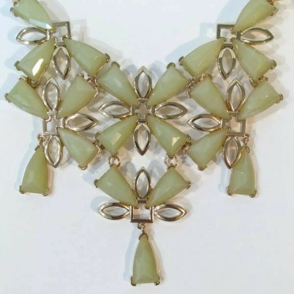 3/$10 Gold & Lucite Earrings & Bib Necklace NWT